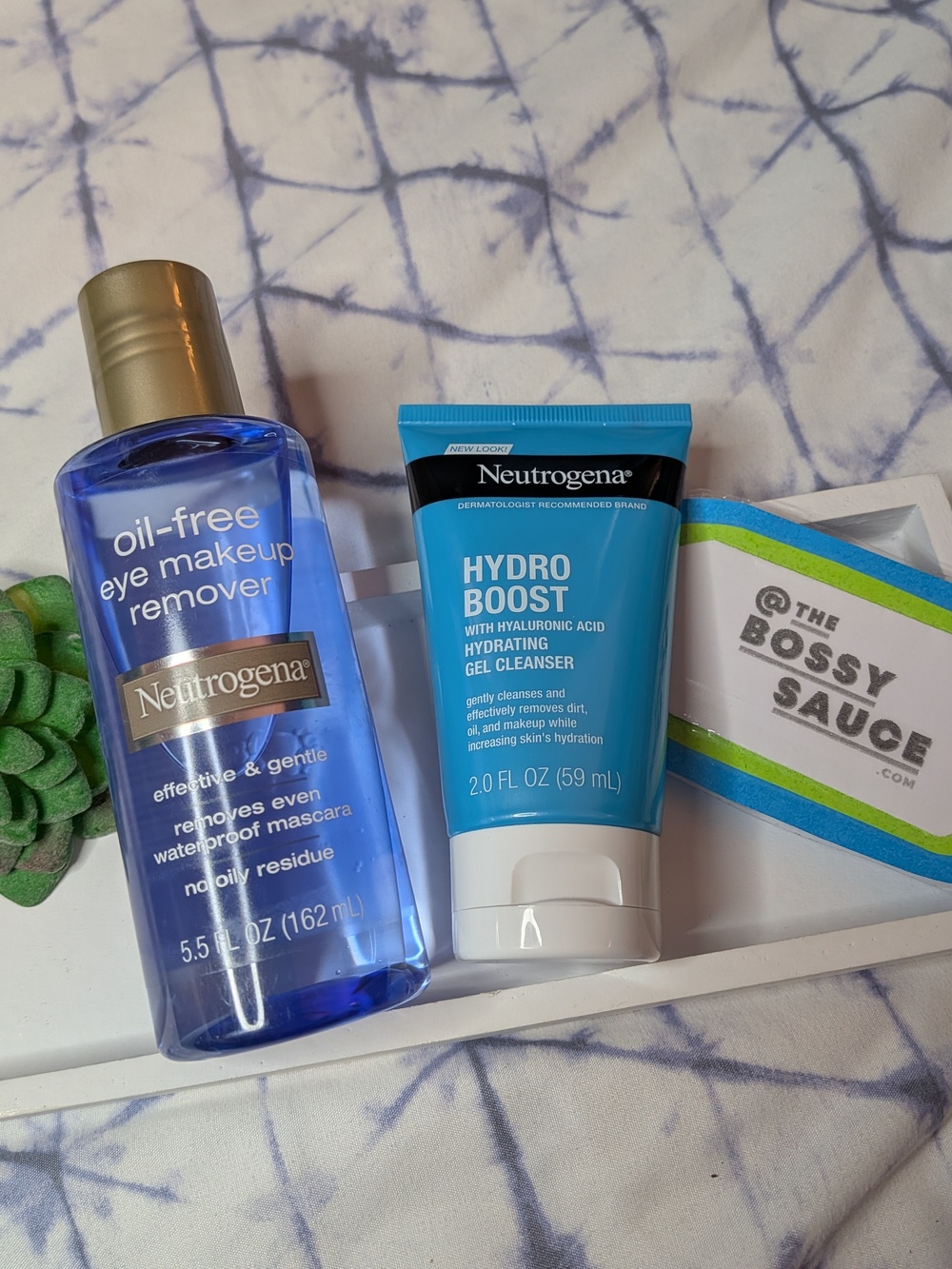 🌸 Neutrogena Oil-Free Eye Makeup Remover + Hydro Boost Cleanser Duo NWT